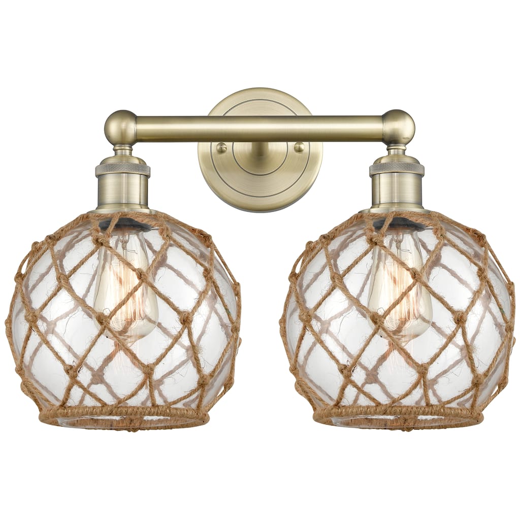 Innovations Lighting Endless Possibilities Edison - Farmhouse Rope - 2 Light 17" Bath Vanity Light