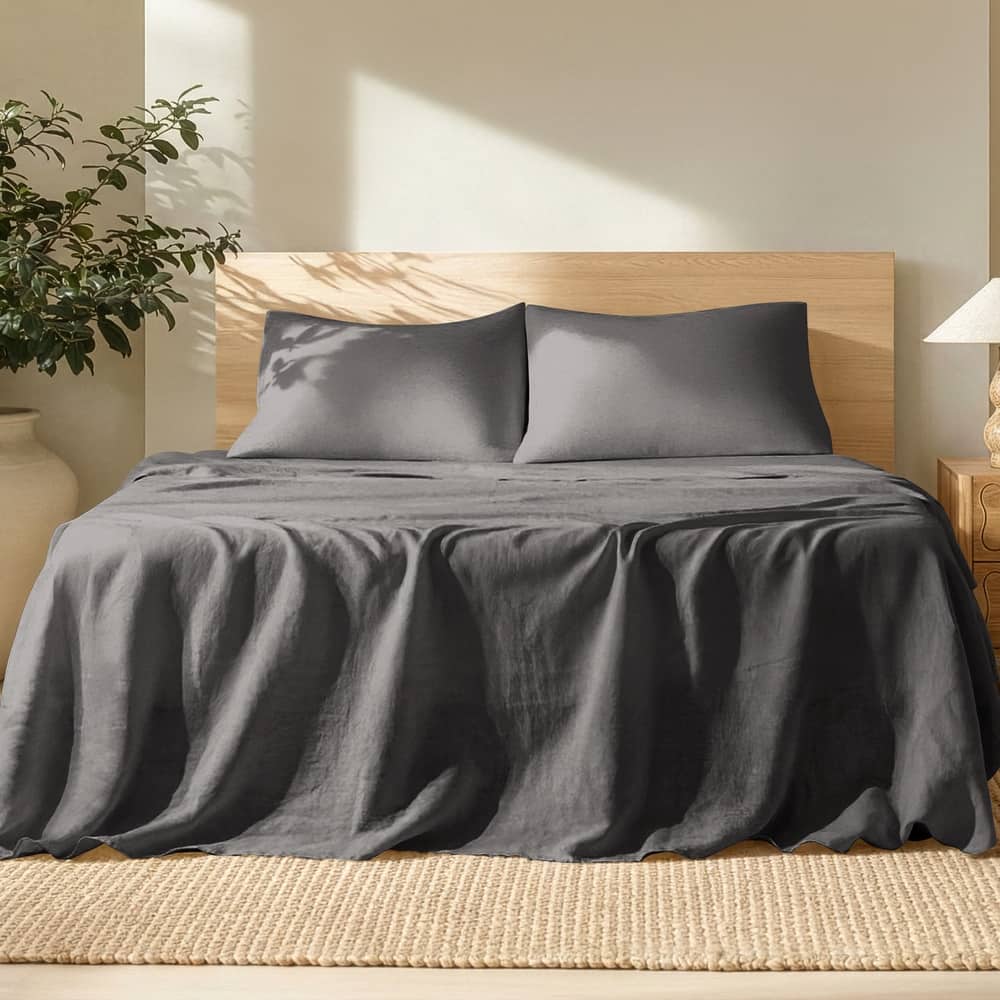 Bare Home Linen Sheet Set - Ultra-Soft Luxury