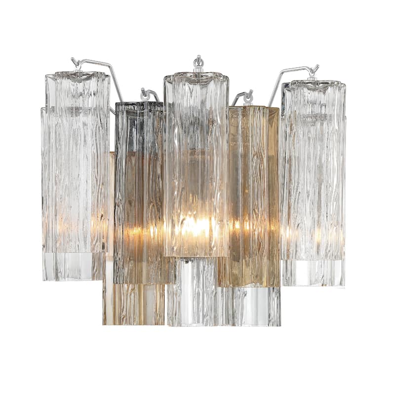 Addis 2 Light Polished Chrome Wall Mount - 14.5"W x 11.5"H x 9.75"D