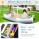 preview thumbnail 7 of 8, Costway Fir Wood Sandbox with Sloping Canopy Liner Multiple Seats - See Details