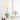 Cora 30.5" Striped Ceramic/Metal LED Table Lamp, Green/White by JONATHAN  Y