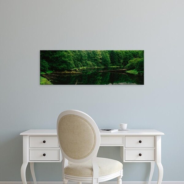 Easy Art Prints Panoramic Images's 'Creek in a forest, Terrace, British Columbia, Canada' Premium Canvas Art