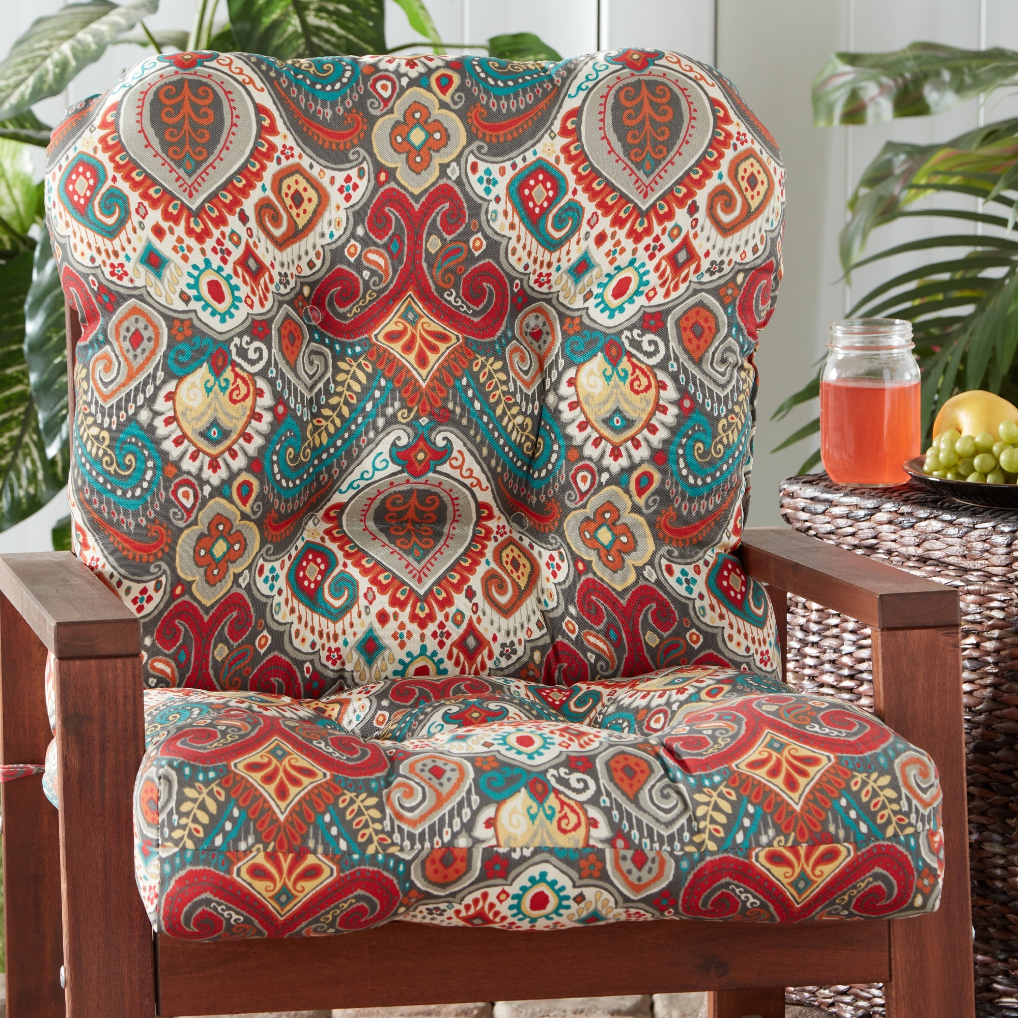 Greendale Home Fashions Dining Chair Cushion 21" x 42" Outdoor 2-Pack 