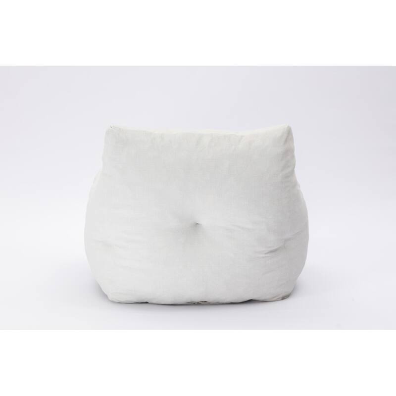 Soft Cotton Linen Fabric Bean Bag Chair Filled with Memory Sponge