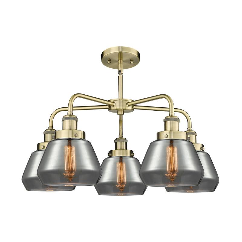 Innovations Lighting Fulton - 5 Light 25" Stem Hung Chandelier