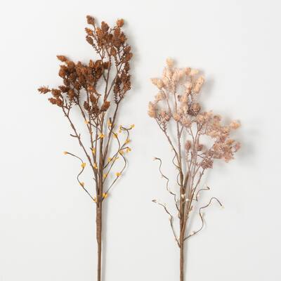 26" Artificial Mini Pinecones Stem - Set of 2