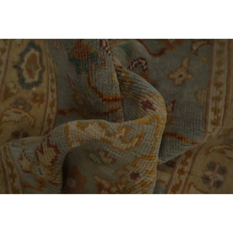 Hand Knotted Oriental 100% Wool Carpet Traditional Floral Navy Blue & Blues Ziegler Area Rug - 3' 2'' X 2' 0''