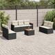 Option Black and cream 8 Piece Set With table