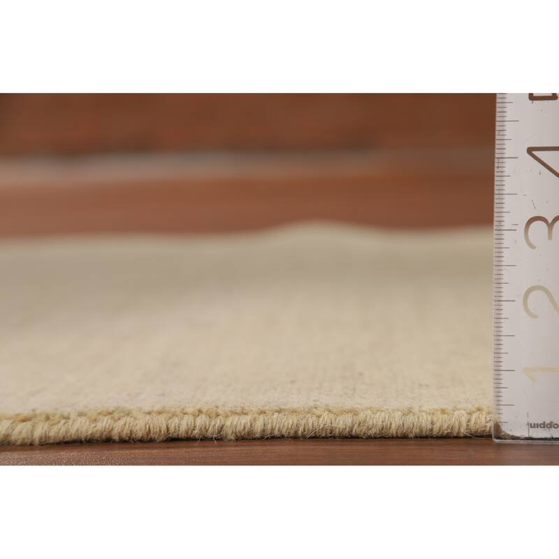 Modern Gabbeh Oriental Rug Handmade Solid Wool Carpet - 3'3"x 5'0"