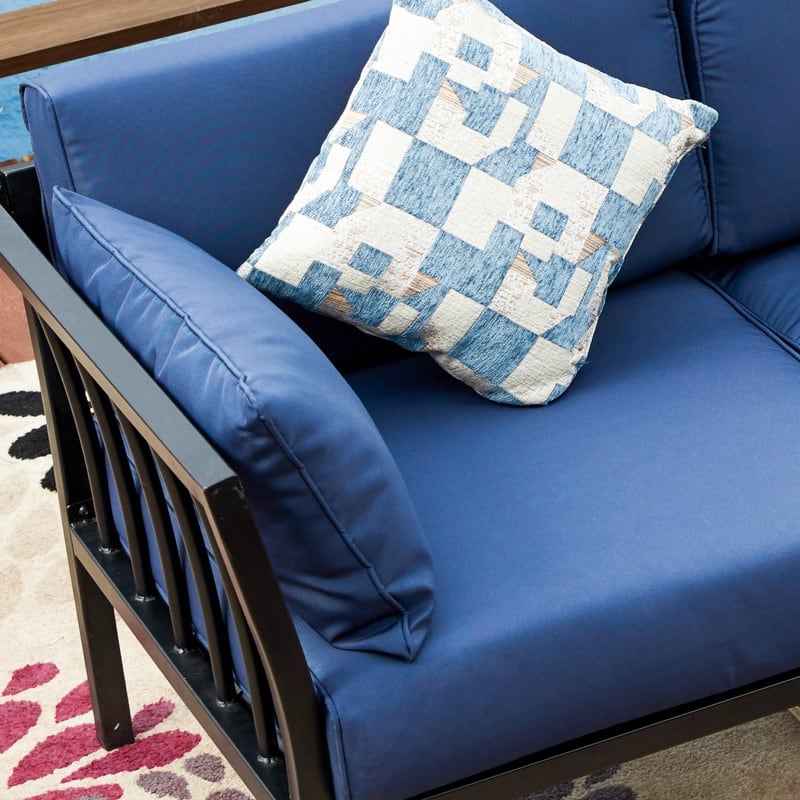 PATIO FESTIVAL 4-Piece Outdoor Sofa Seating Group with Cushions