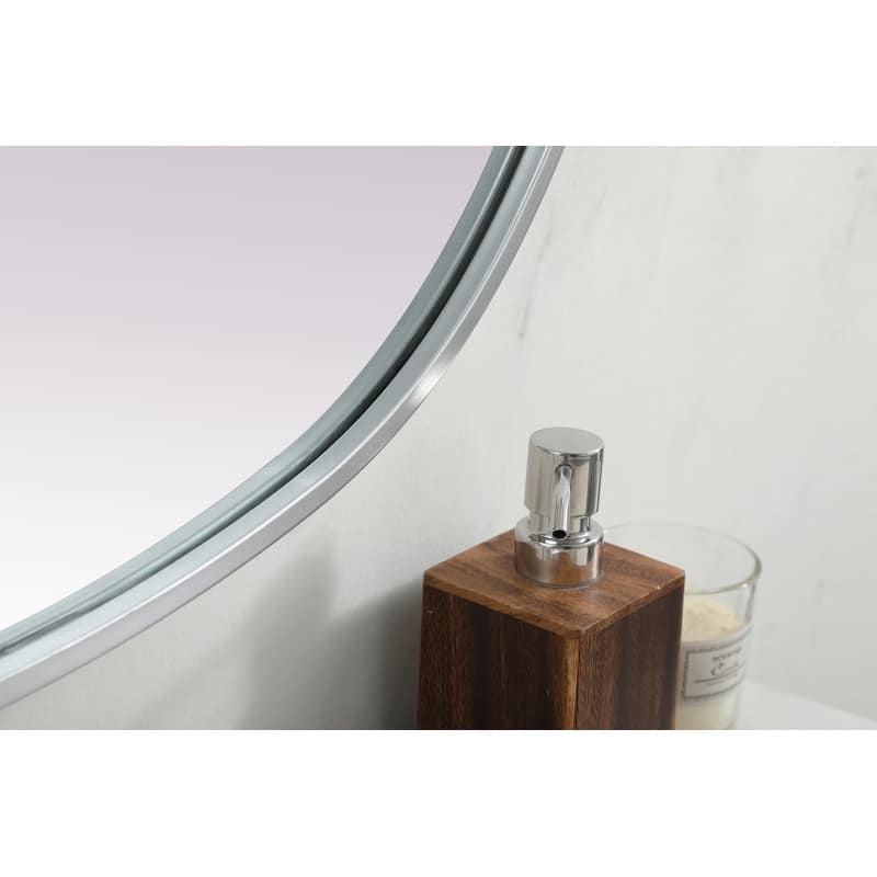 Indigo Home Metal Frame Oval Mirror 30x36 Inch