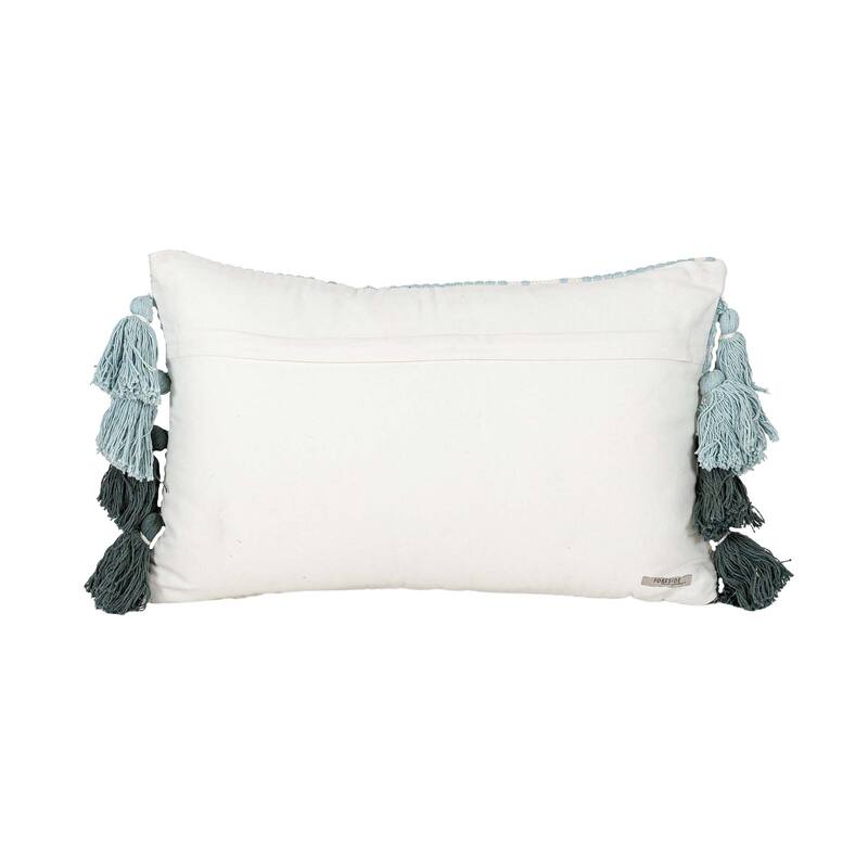 Foreside Home & Garden Tasseled Lumbar Filed Pillow