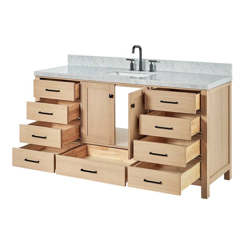 Ariel A067SCWRVO Cambridge 67" Free Standing Single Basin Vanity Set