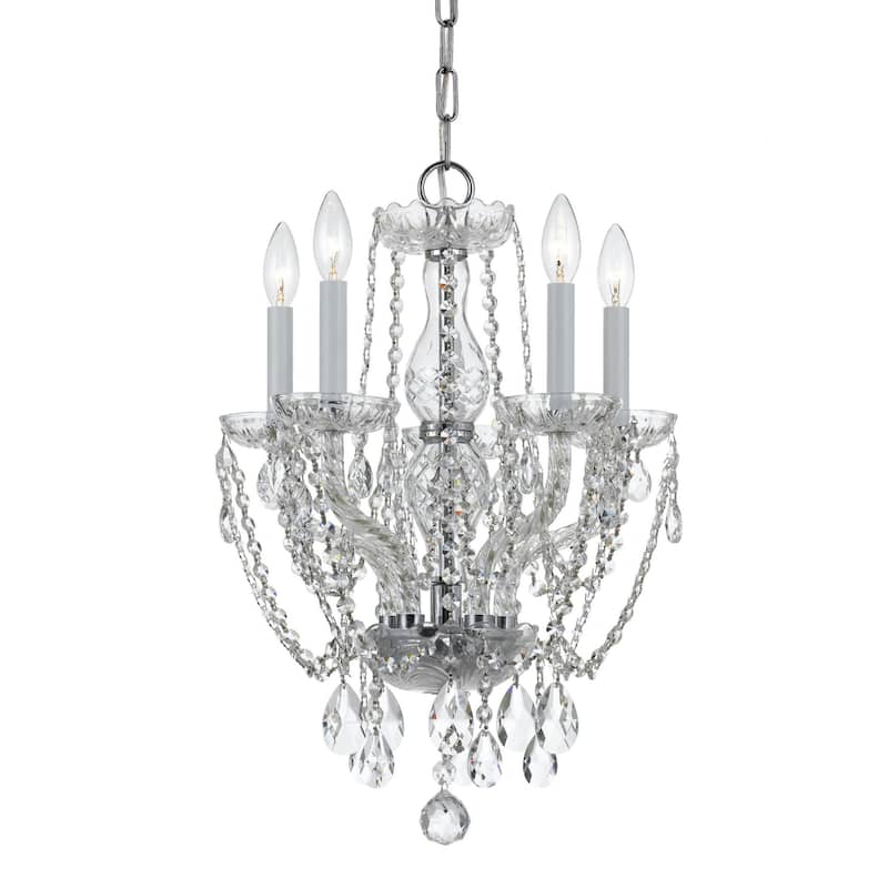Crystorama Lighting Group Traditional Crystal 5 Light 14" Wide - Polished Chrome