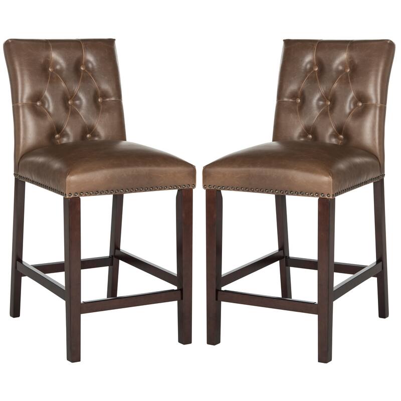 SAFAVIEH Lisel -27.5 Inch Counter Stool (Set of 2) - 19Wx23Dx40H