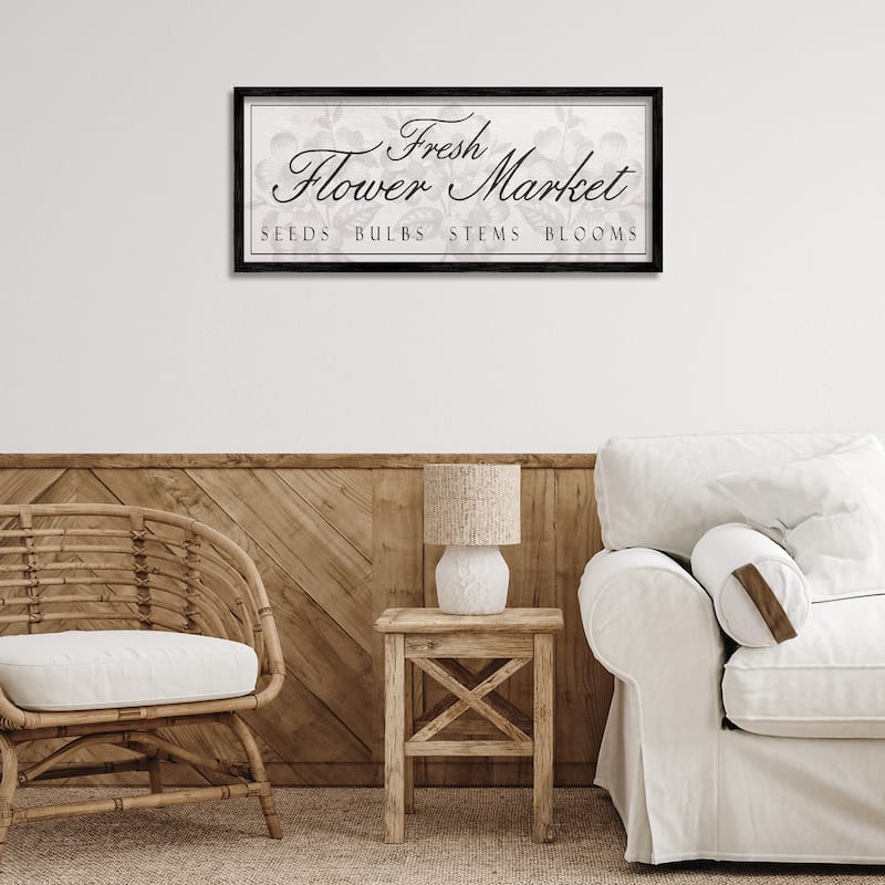 Stupell Vintage Fresh Flower Market Framed Giclee Art Design By Lil' Rue
