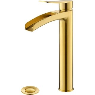 Waterfall 1 Hole Single Handle Tall Bathroom Vessel Faucet by phiestina