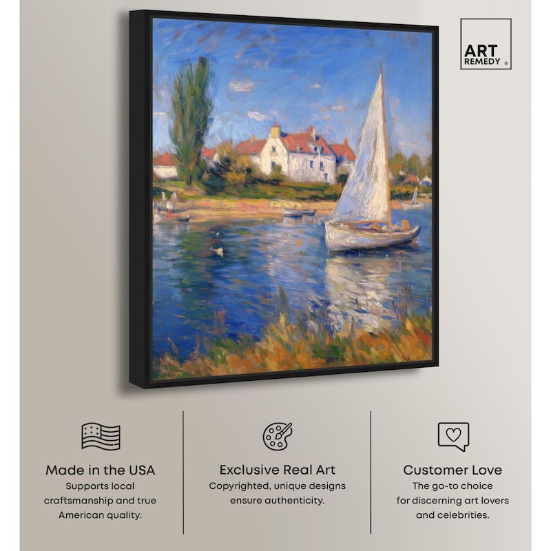 Bayside Calm I Canvas by Art Remedy