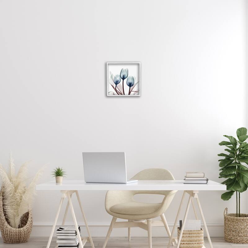 Stupell Chic Blue Translucent Tulips Framed Giclee Art Design By Albert Koetsier