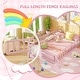preview thumbnail 2 of 9, Kids' Queen Size Bed Frame Wooden Floor Bed with Safety Rails