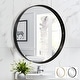 preview thumbnail 1 of 7, Copper Grove Socorro Round Deep Metal Frame Wall Mirror