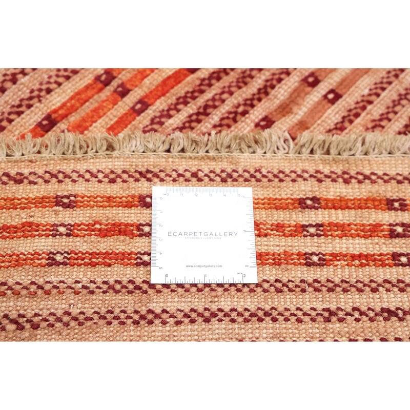 ECARPETGALLERY Hand-knotted Peshawar Ziegler Burnt Orange Wool Rug - 4'11 x 7'10