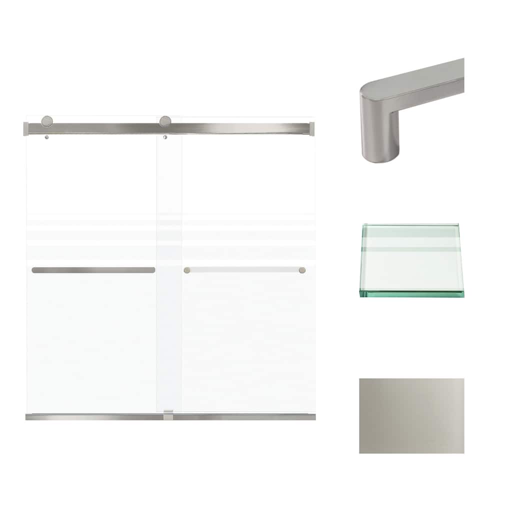 Transolid BRP606208F-R 62" High x 60" Wide Bypass Frameless Shower
