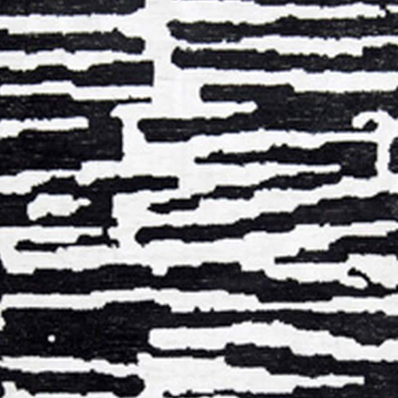 Shaw 8 x 10 Large Area Rug, Modern Abstract Design, Black Ivory Polyester - 8 x 10