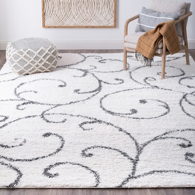 Sohni Shag Farmhouse Floral Indoor Area Rug