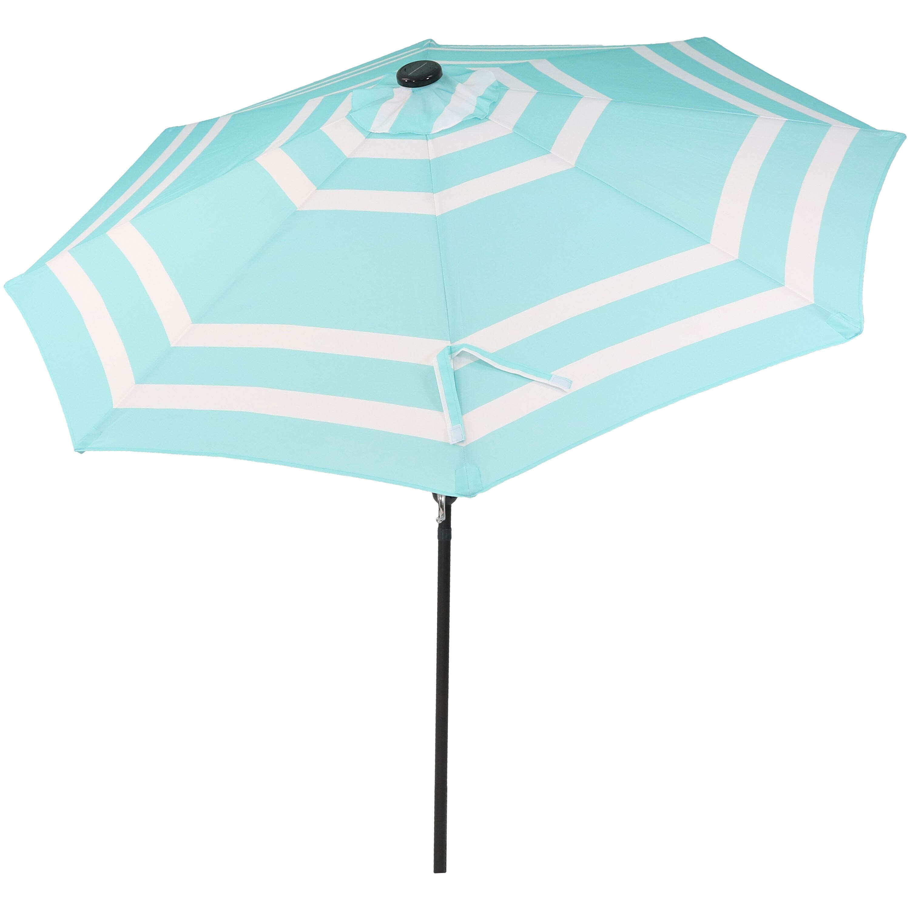 Shop Sunnydaze 9 Aluminum Outdoor Solar Led Lighted Umbrella With