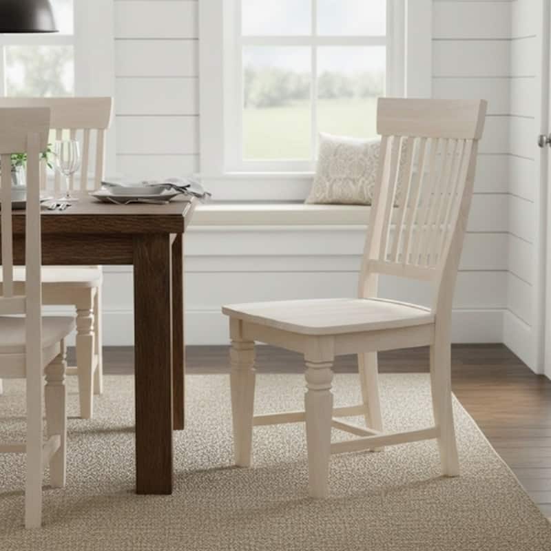 International Concepts Solid Wood Tall Java Dining Chairs - Set of 2
