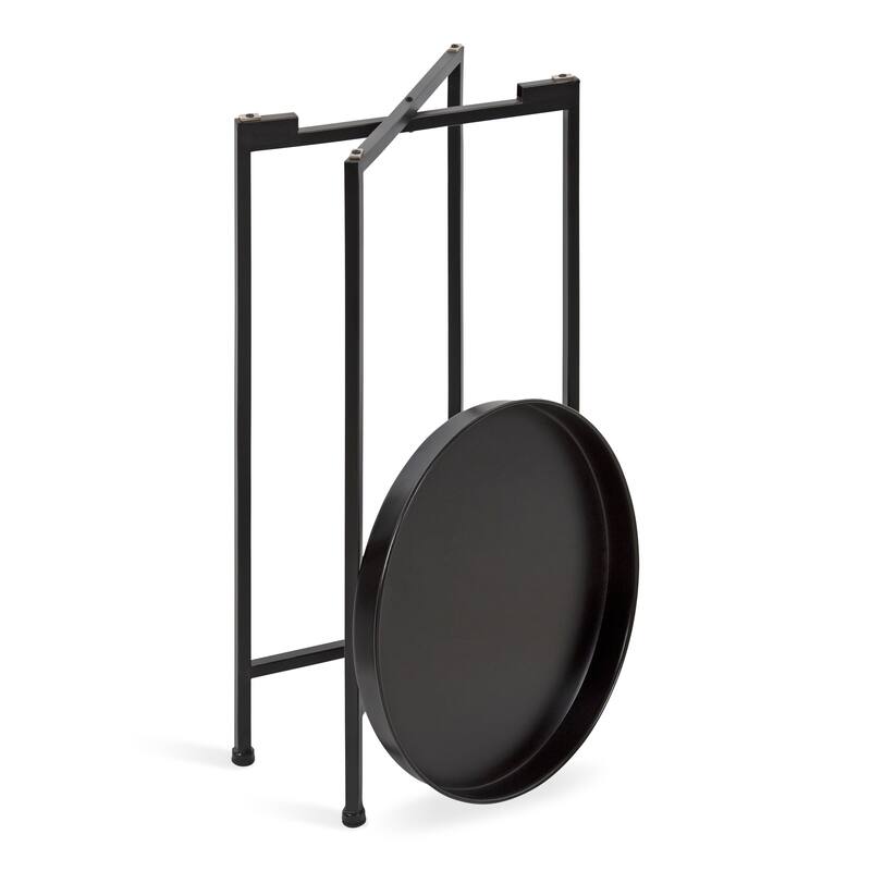 Kate and Laurel Celia Round Foldable Metal Accent Table