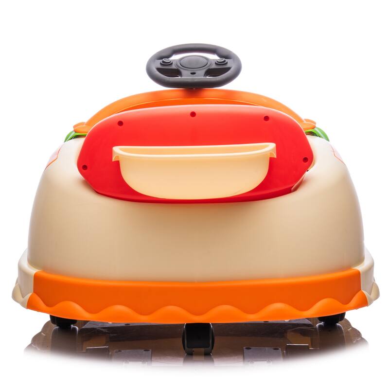 12V Electric Bumper Car,360 Degree Rotation,Storing Space,Bluetooth,Music,Usb,Silent Wheel,Led Lights,Power Display