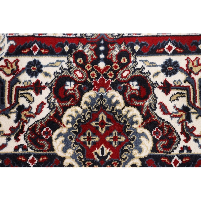 Victorian Style Kashan Turkish Rug Machine Made Oriental Red Carpet - 9'7" x 12'11"