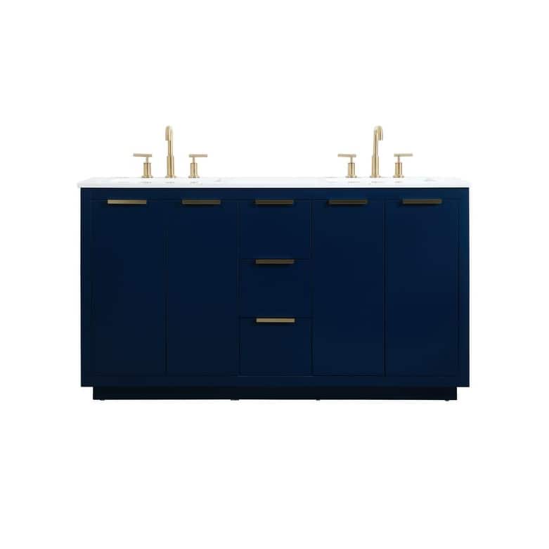Elegant Lighting VF19460D Blake 60" Free Standing Double Basin Vanity