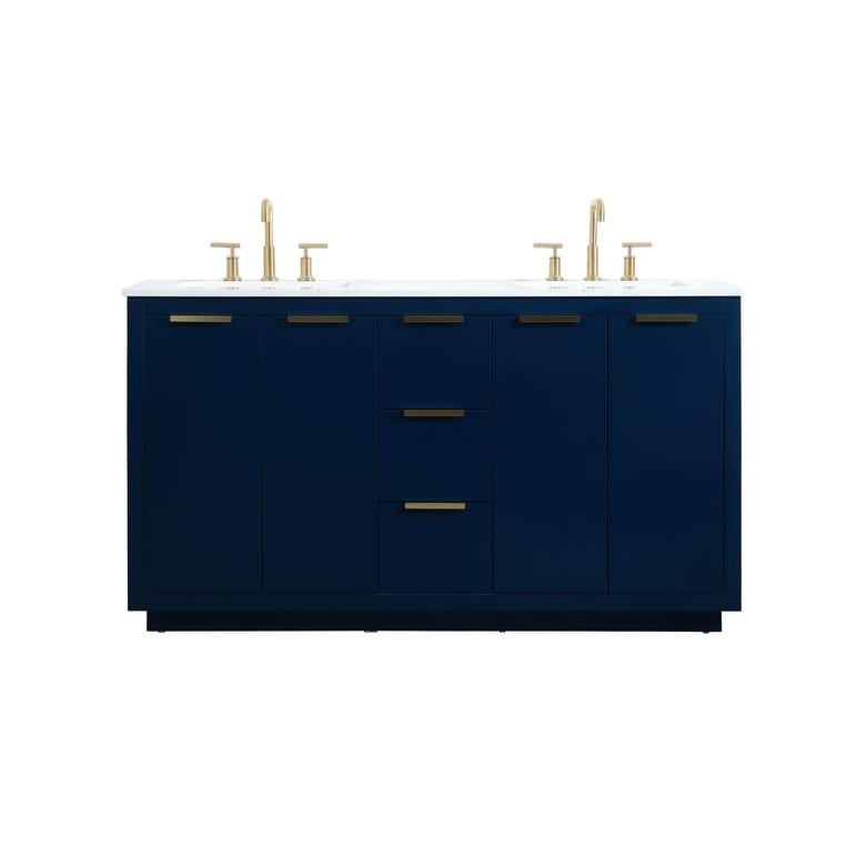 Elegant Lighting VF19460D Blake 60" Free Standing Double Basin Vanity