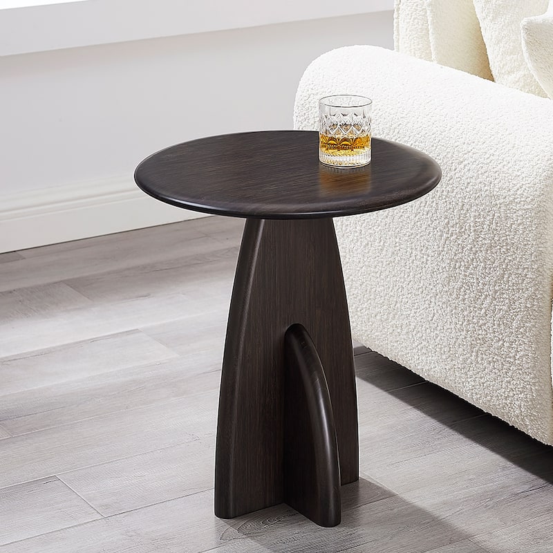 Wayne Side Table, Sand - Charcoal
