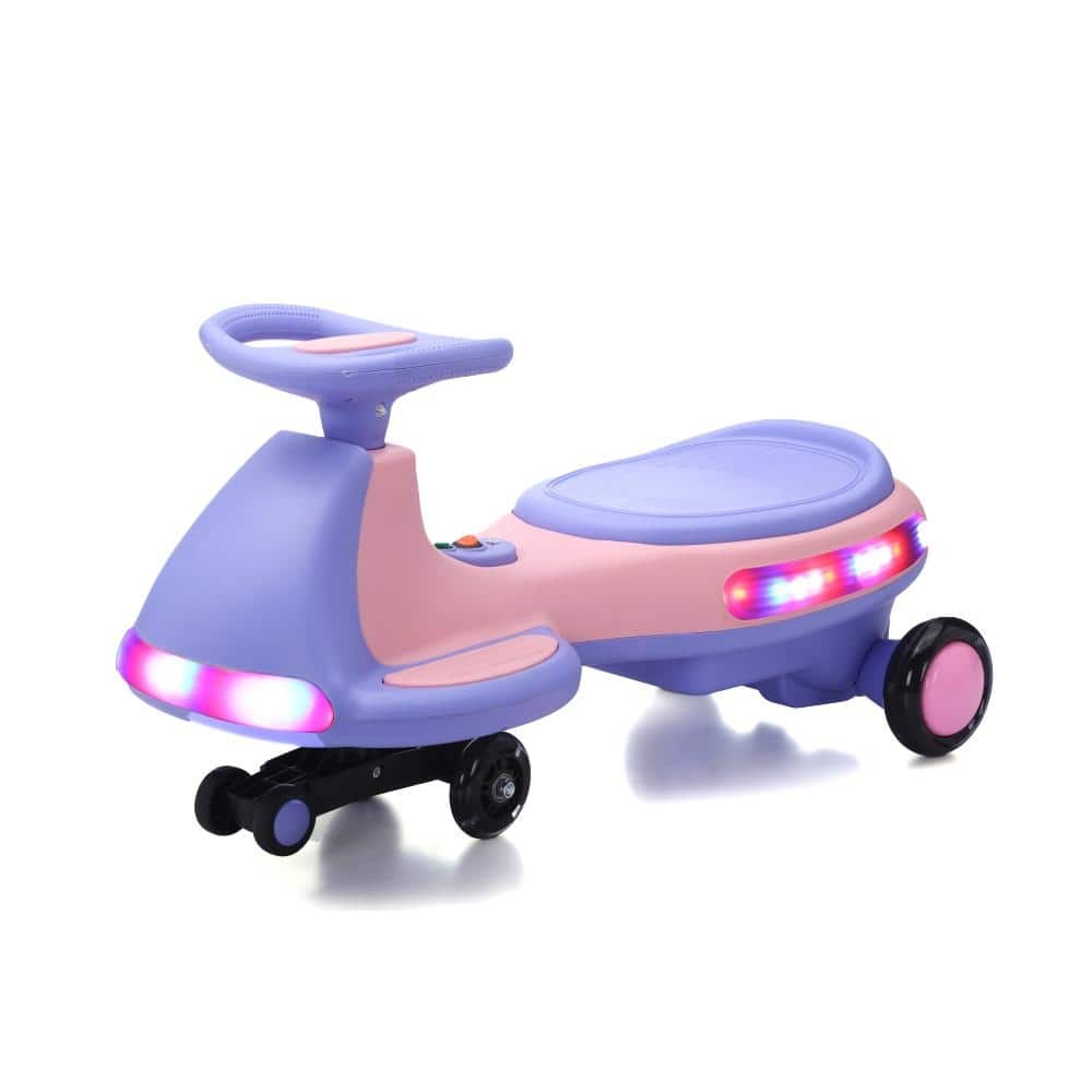 Anmytek Kids Electric Ride On Car 12V Electric Wiggle Car , LED Lights , Music,Anti-Rollover for Boys and Girls