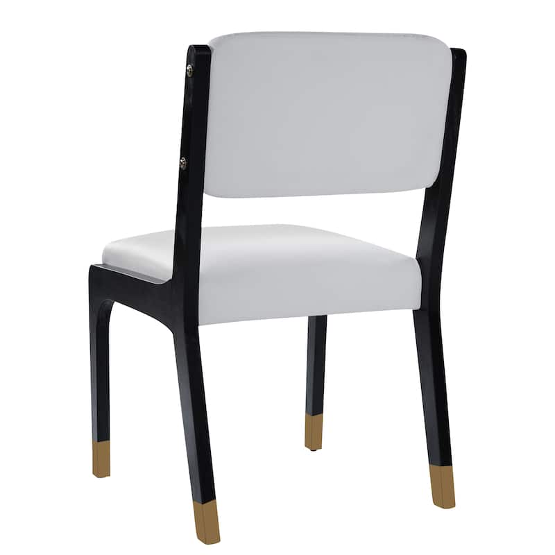 Wooden Dining Chairs Set of 2, Modern Fabric Upholstered Kitchen Side Chairs, Farmhouse Dining Room Accent Chair
