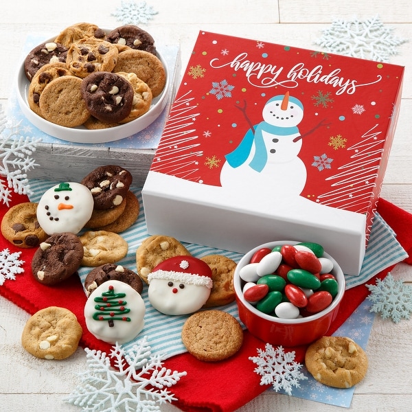 Mrs. Fields Holiday Snowman Bites Box. Opens flyout.