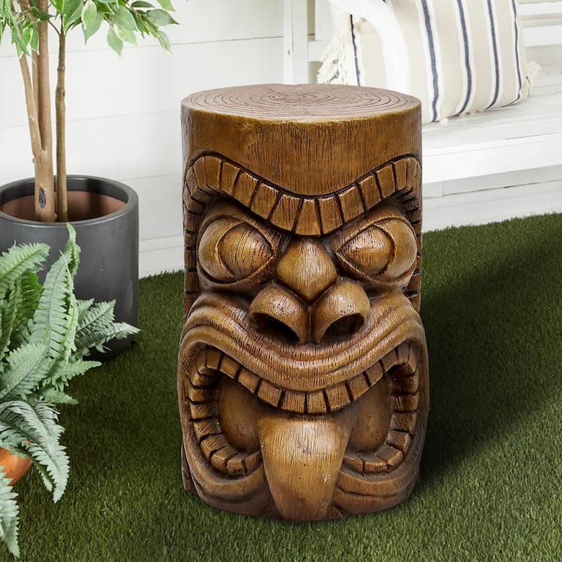Outdoor Garden Decor-Tiki Totem Statues Waterproof Decorative - Brown