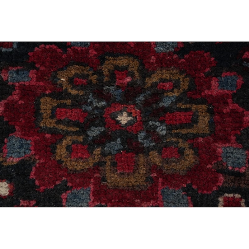 Hand Knotted Oriental 100% Wool Carpet Traditional Floral Red Heriz Area Rug - 11' 6'' X 8' 9''