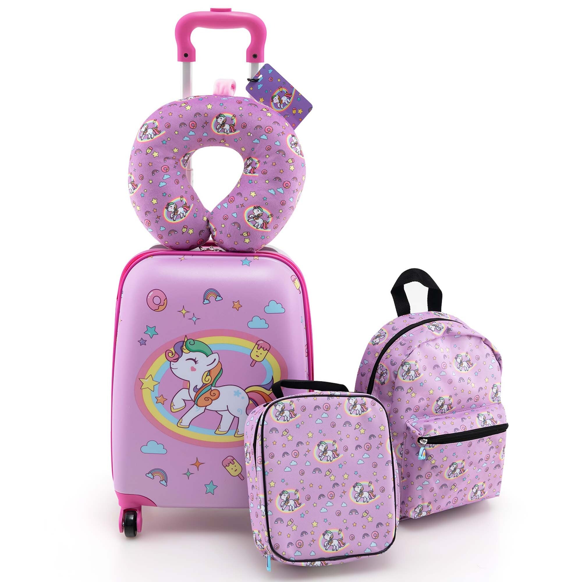 5 PCS Travel Luggage Set Travel Rolling Suitcase for Boys Girls On Sale Bed Bath Beyond 40724884