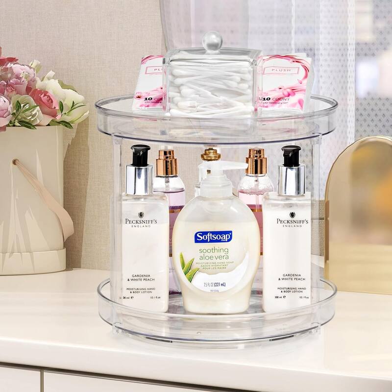 Sorbus Lazy Susan Organizer Turntable Set for Refrigerator Pantry Cabinet Table Makeup - Set of 2