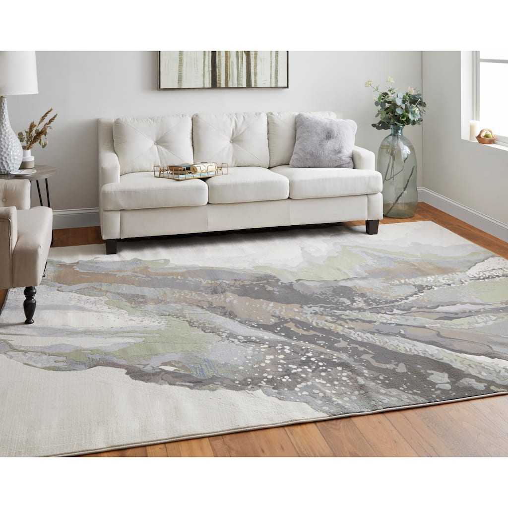 Grand Bazaar Takara Machine Made Abstract Modern Area Rug