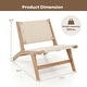 preview thumbnail 4 of 6, Costway Mid Century Modern Accent Chair with Ottoman Teak Wooden Frame - See Details