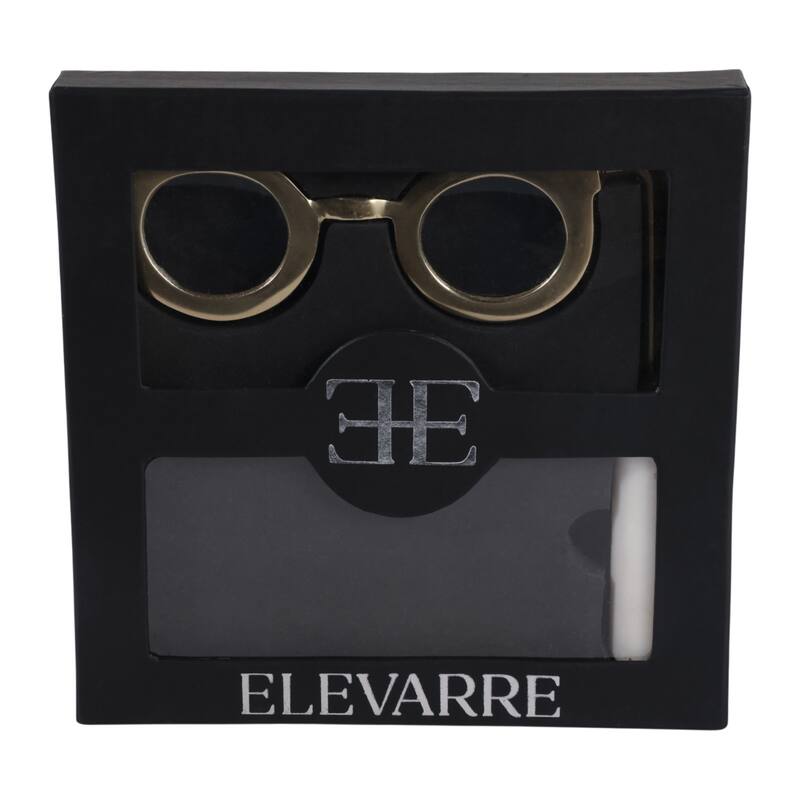 Eyeglass Magnifying Glass with Marble Handle Sculpture - 9"