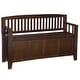 preview thumbnail 6 of 22, Linon Migdalia Flip Top Slat Back Storage Entryway Bench