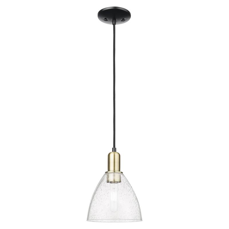 Innovations Lighting Endless Possibilities Arcadia - Bristol - 1 Light 8" Cord Hung Mini Pendant - Black Antique Brass/Seedy