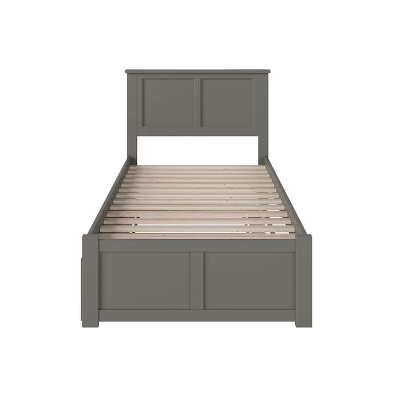AFI Madison Platform Bed with Footboard & Twin XL Trundle